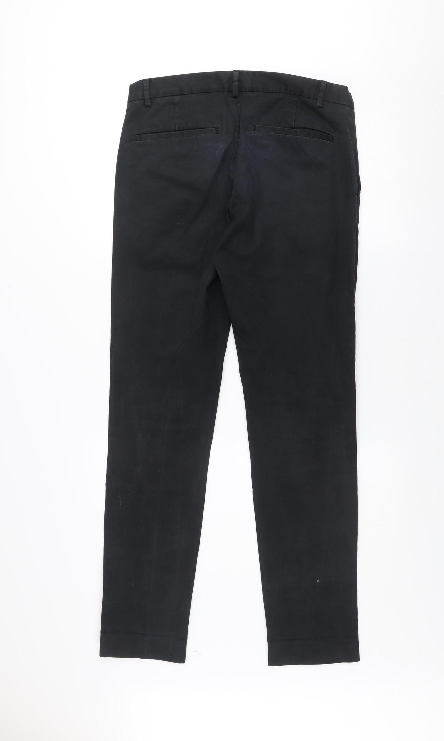 COS Men's Black Slim Fit Cotton Chino Trousers Size M