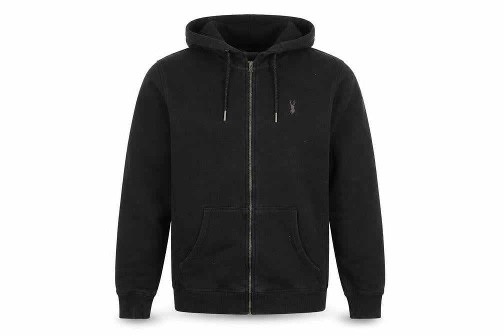 Next Men’s Black Small Zip Hoodie Jacket Cotton Blend