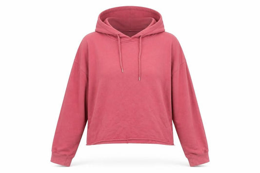 New Look Women's Pink Cropped Pullover Hoodie Size S