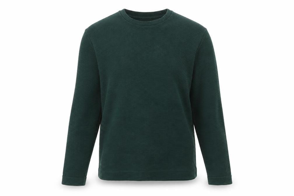 COS Men's Green Cotton Crew Neck L Pullover Sweatshirt