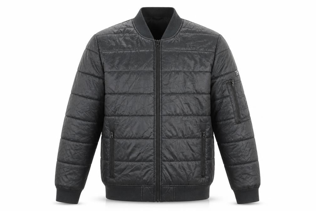 Blend Mens Black M Bomber Jacket Polyester Full Zip Lined Casual