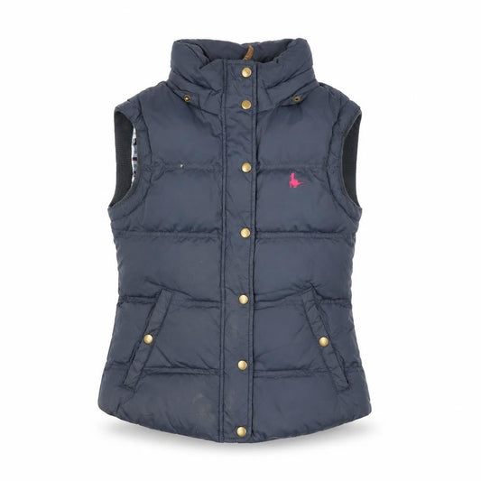 Jack Wills Women Blue Size 8 Puffer Gilet Quilted Waistcoat