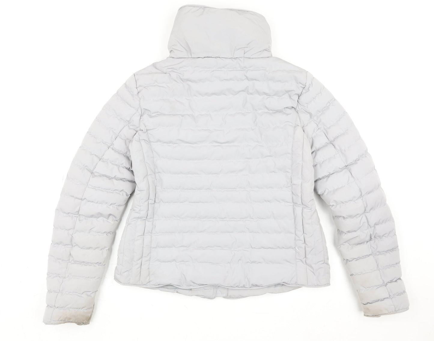 TKY Outfitters Women's Grey Puffer Jacket UK 12 Zip Lightweight