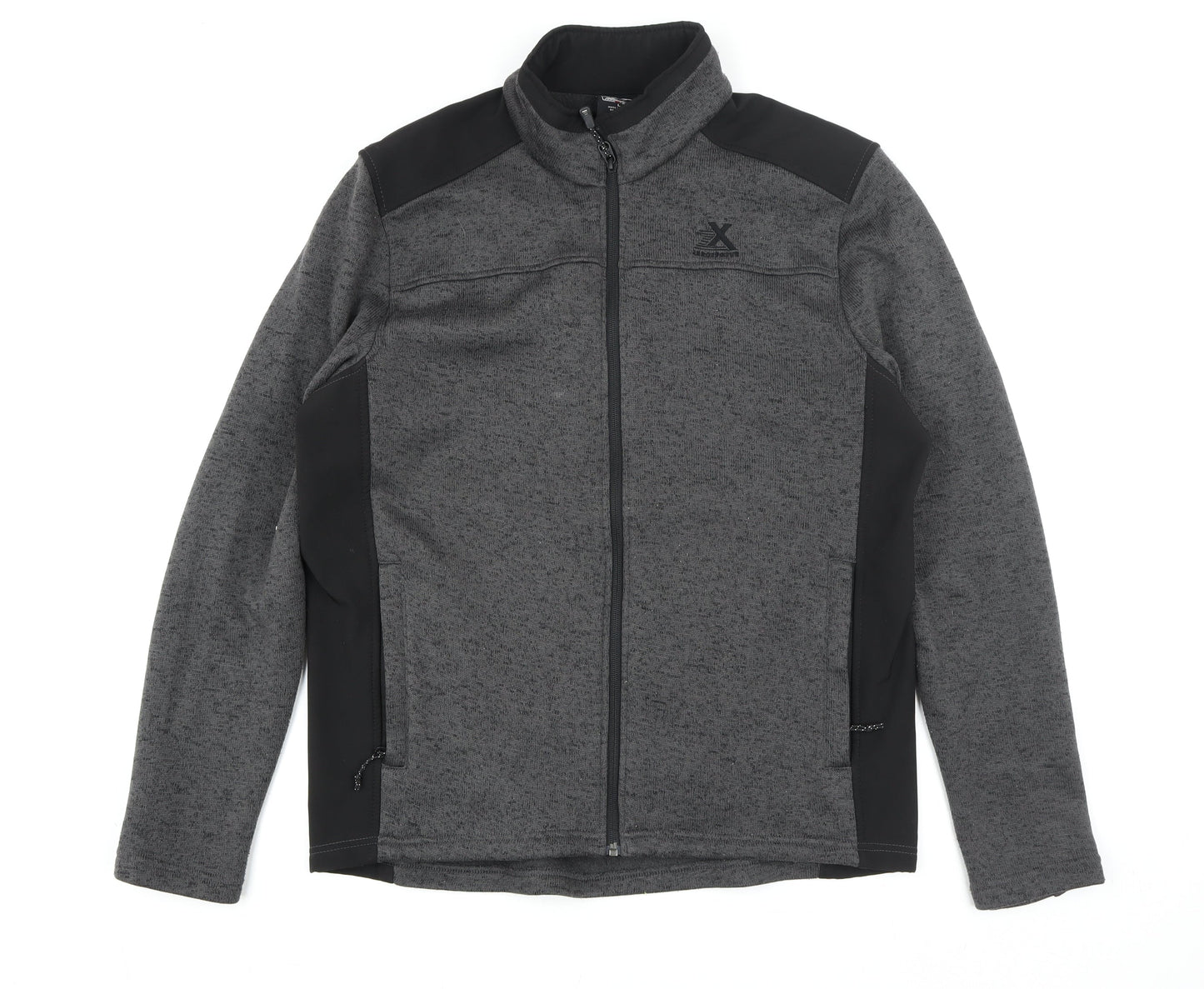 Zead Xposur Men's Grey Full Zip Fleece Jacket Size L Regular Fit