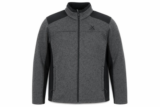 Zead Xposur Men's Grey Full Zip Fleece Jacket Size L Regular Fit