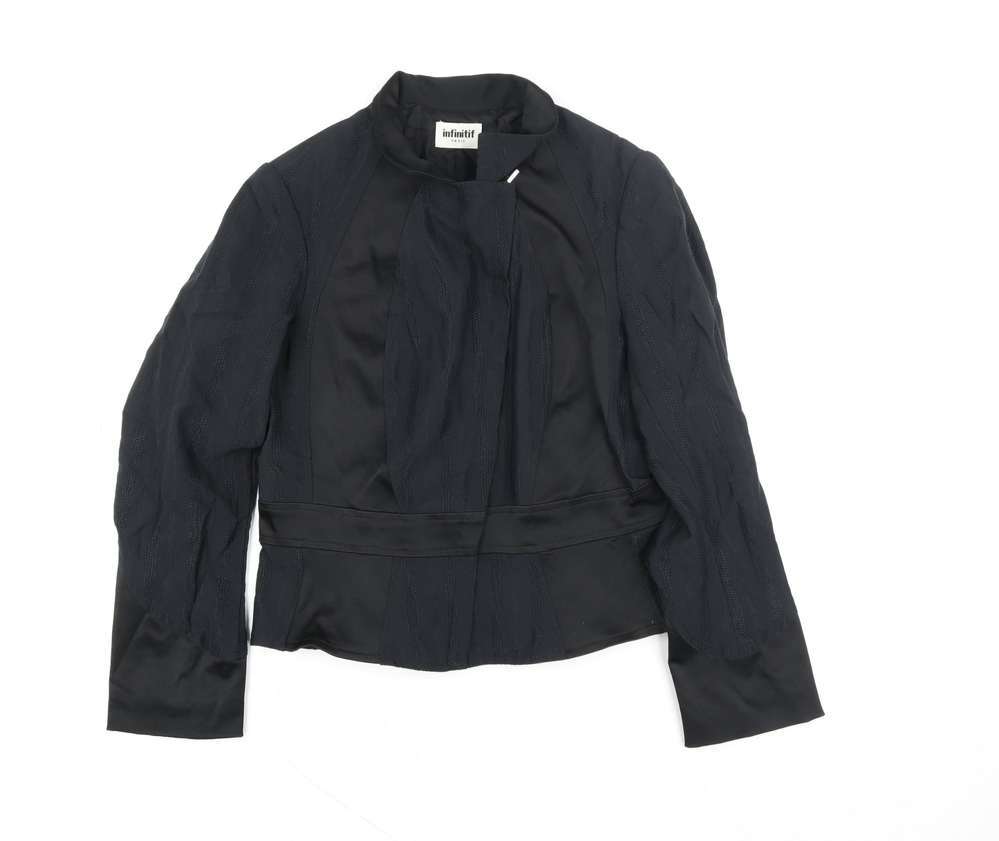 Infinitif Paris Women's Black Size 12 Slim Fit Short Jacket