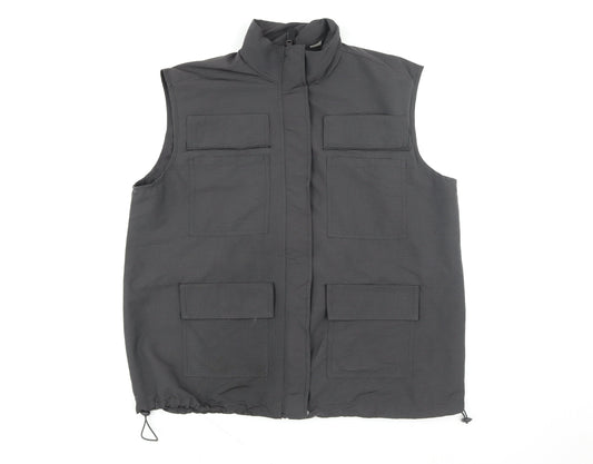 DIVIDED Men's Black Polyester Bodywarmer Waistcoat M Regular Fit