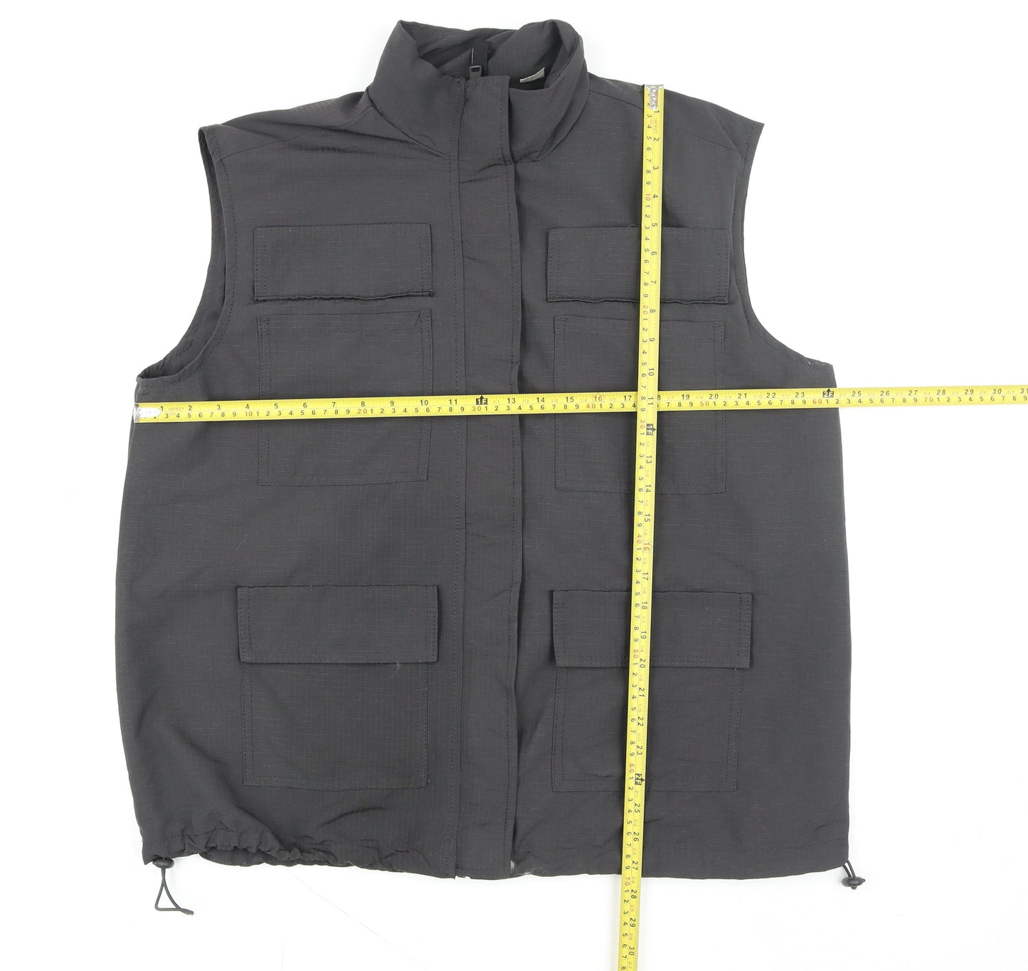 DIVIDED Men's Black Polyester Bodywarmer Waistcoat M Regular Fit