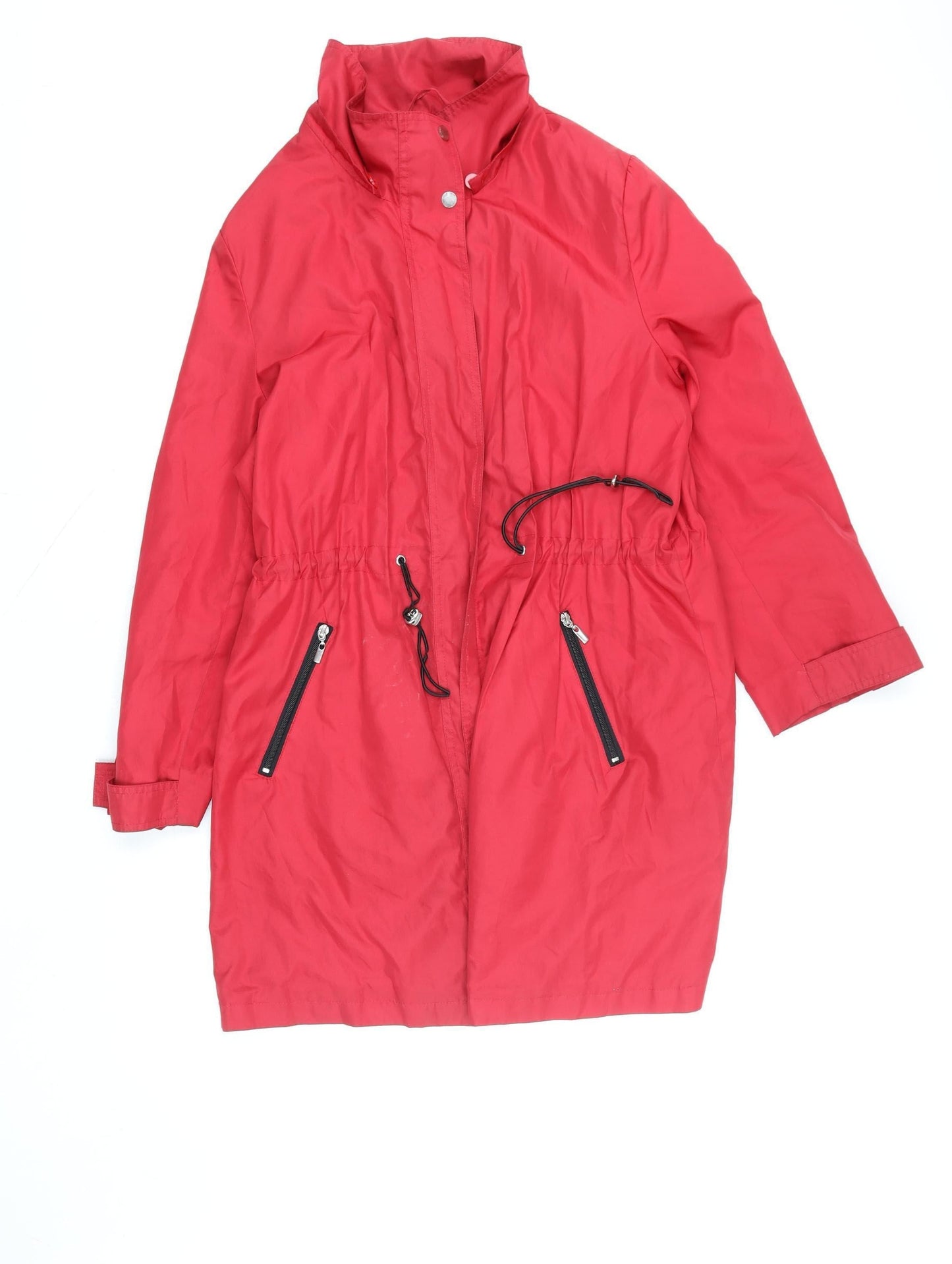 Novelti Women’s Red Parka Jacket XL Long Sleeve Drawstring Waist