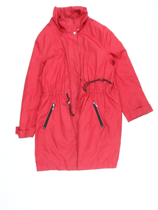 Novelti Women’s Red Parka Jacket XL Long Sleeve Drawstring Waist