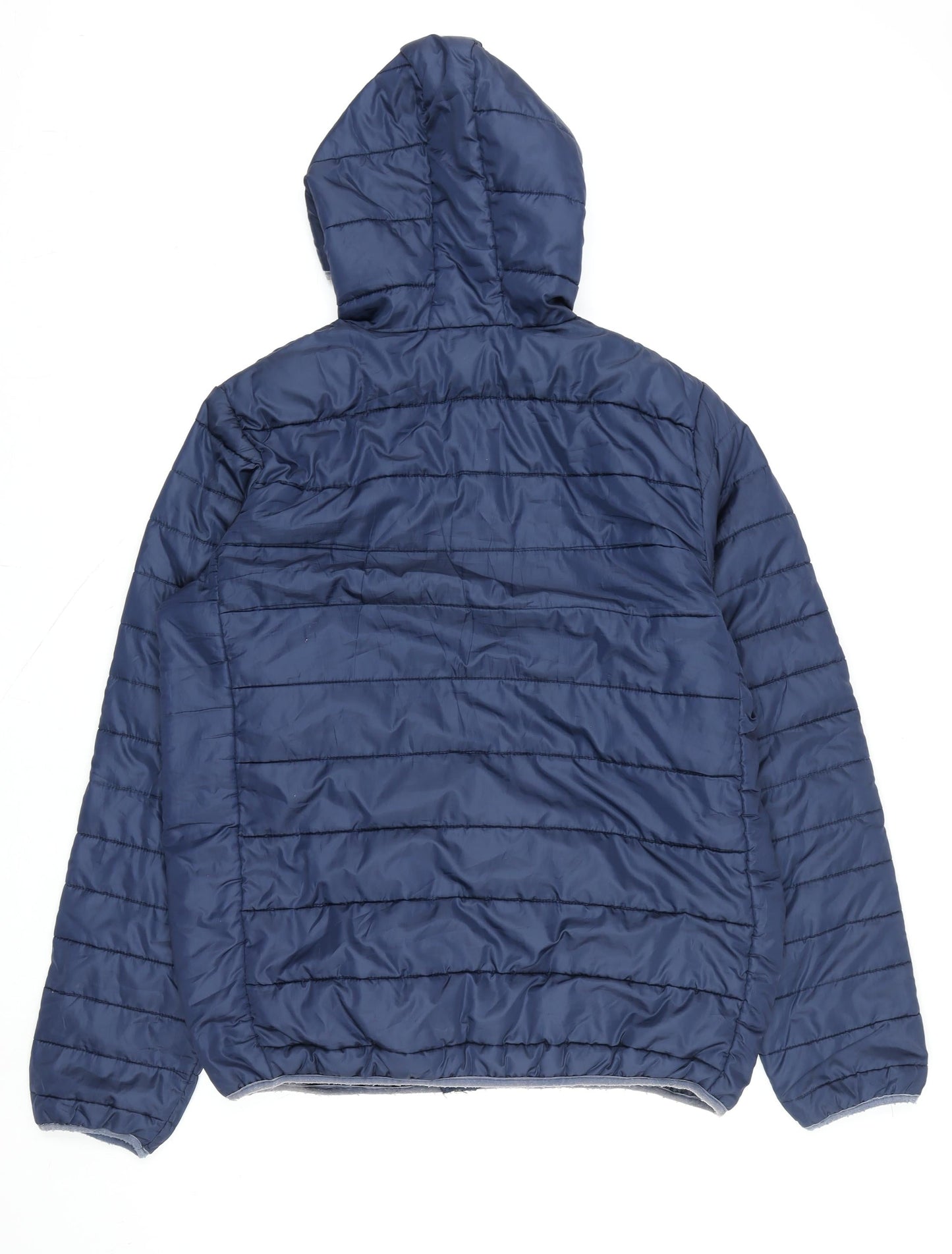 Fila Men's Blue L Hooded Puffer Jacket Waterproof Lightweight