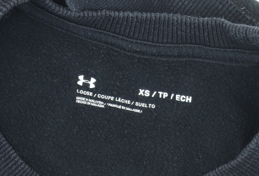 Under Armour Men's Black XS Pullover Crew Neck Fleece Sweatshirt
