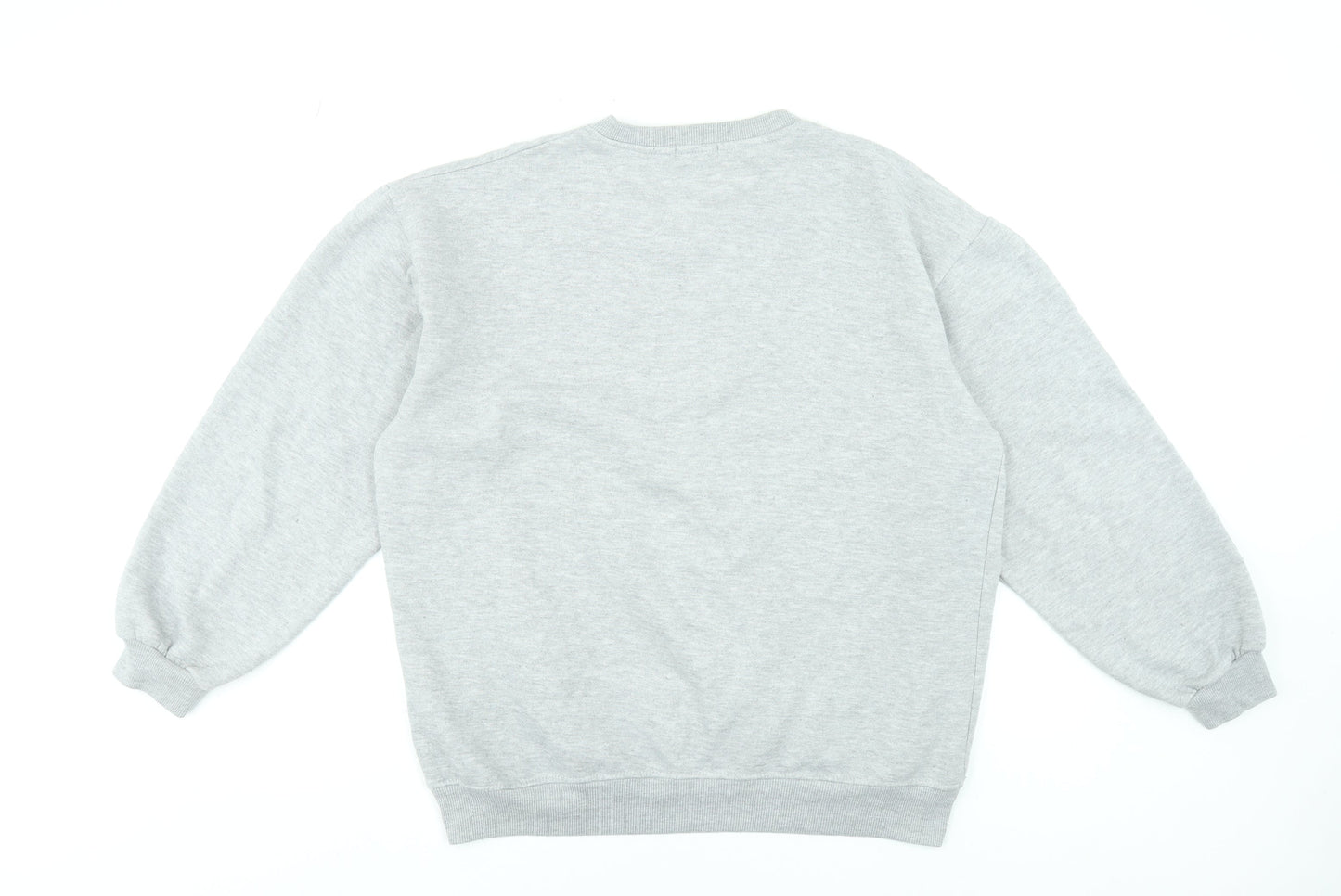 boohooMAN Men's Grey Sweatshirt Size S Regular Fit Crew Neck Pullover