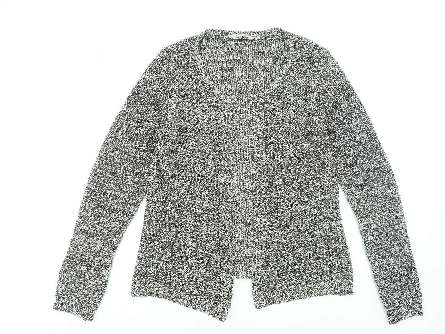 Garcia Jeans Women’s Grey Knit Cardigan XL Long Sleeve Open Front