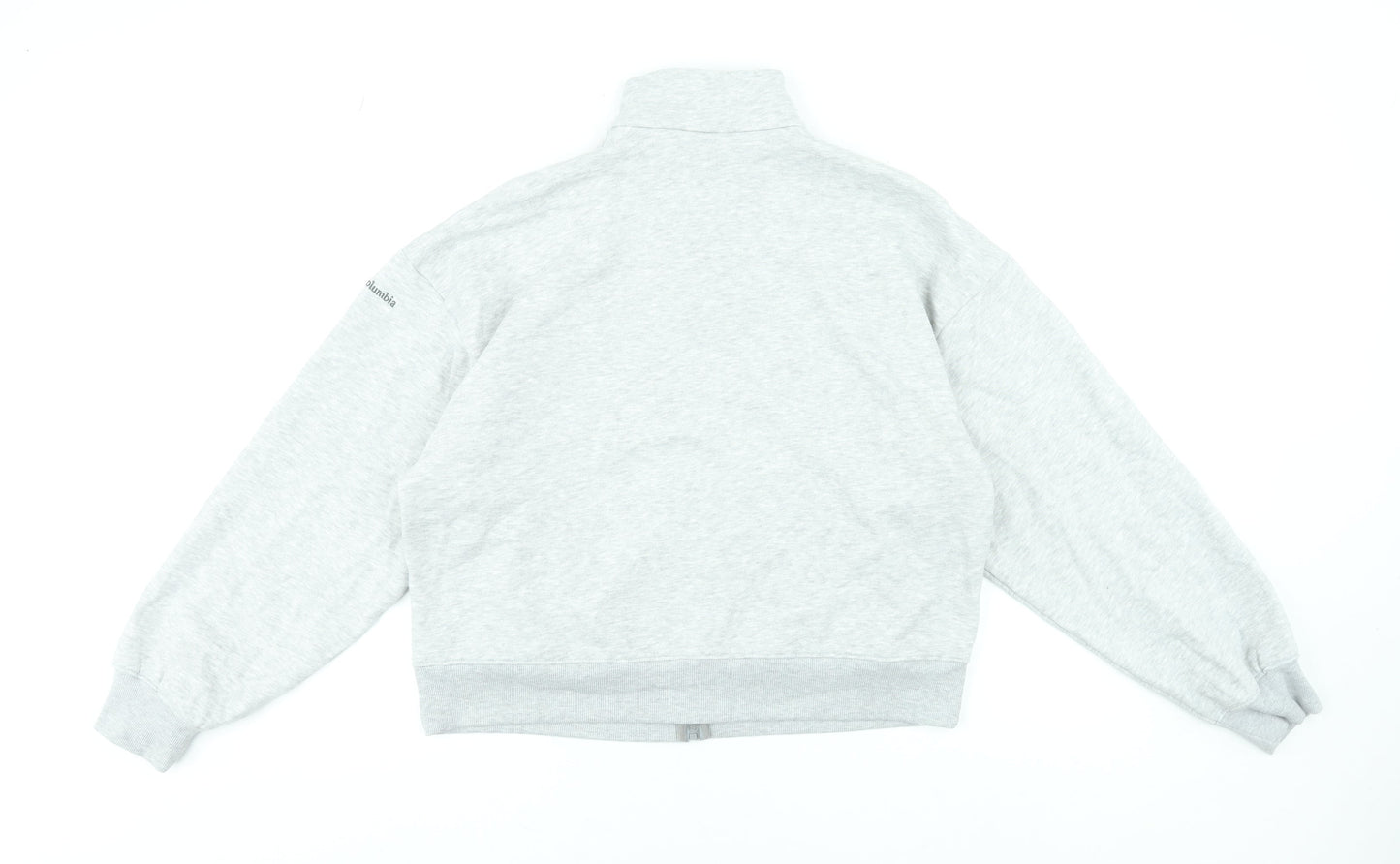 Columbia Women’s Grey Full Zip Sweatshirt Hoodie L Fleece Lined Casual