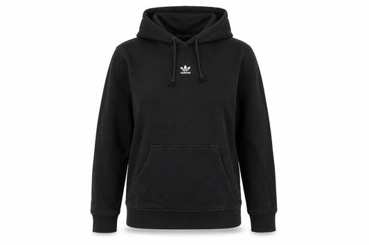 Adidas Womens Black 10 Pullover Hoodie Cotton Hooded Sweatshirt