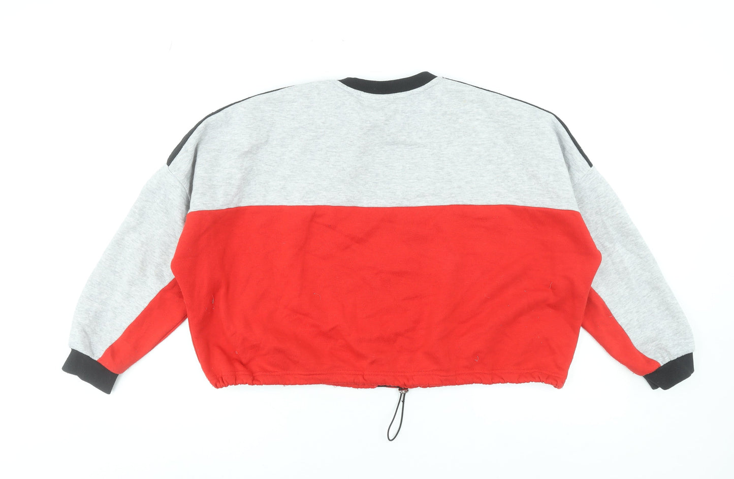 Disney Women’s Grey Red Mickey Mouse Pullover Sweatshirt Size M 12/14
