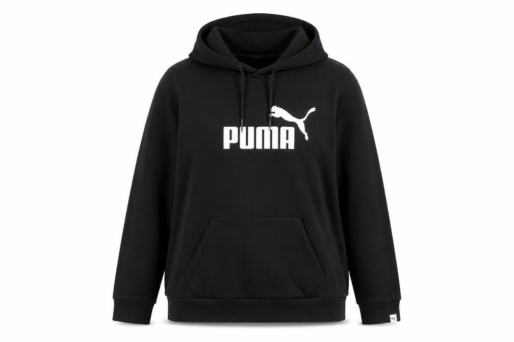 Puma Womens Black Pullover Hoodie Size 14 Cotton Blend Logo