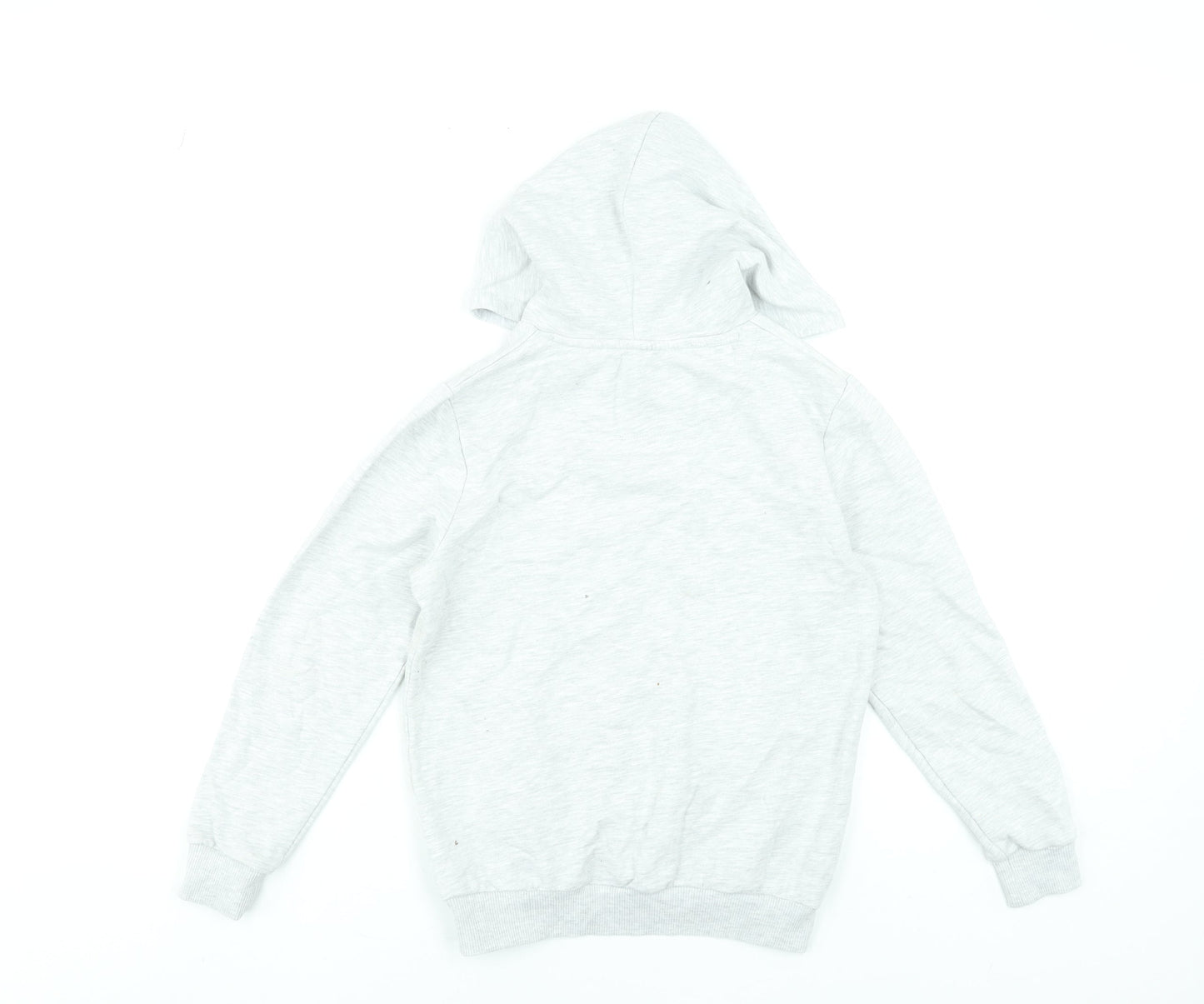 DFND Boys Grey Pullover Hoodie 11-12 Years Cotton Blend Logo Sweatshirt
