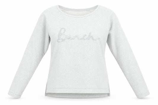 Bench Women’s Grey Pullover Sweatshirt M Cotton Blend Logo