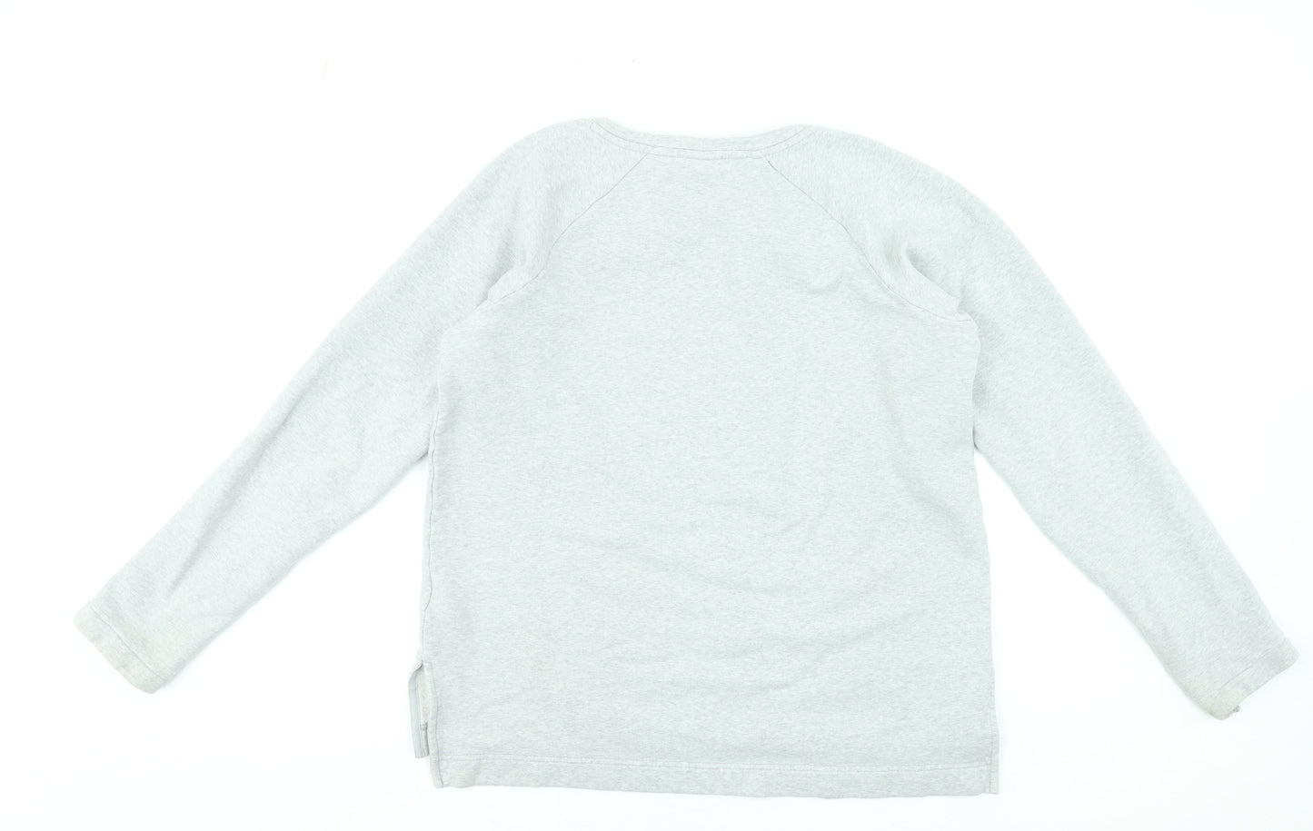 Bench Women’s Grey Pullover Sweatshirt M Cotton Blend Logo