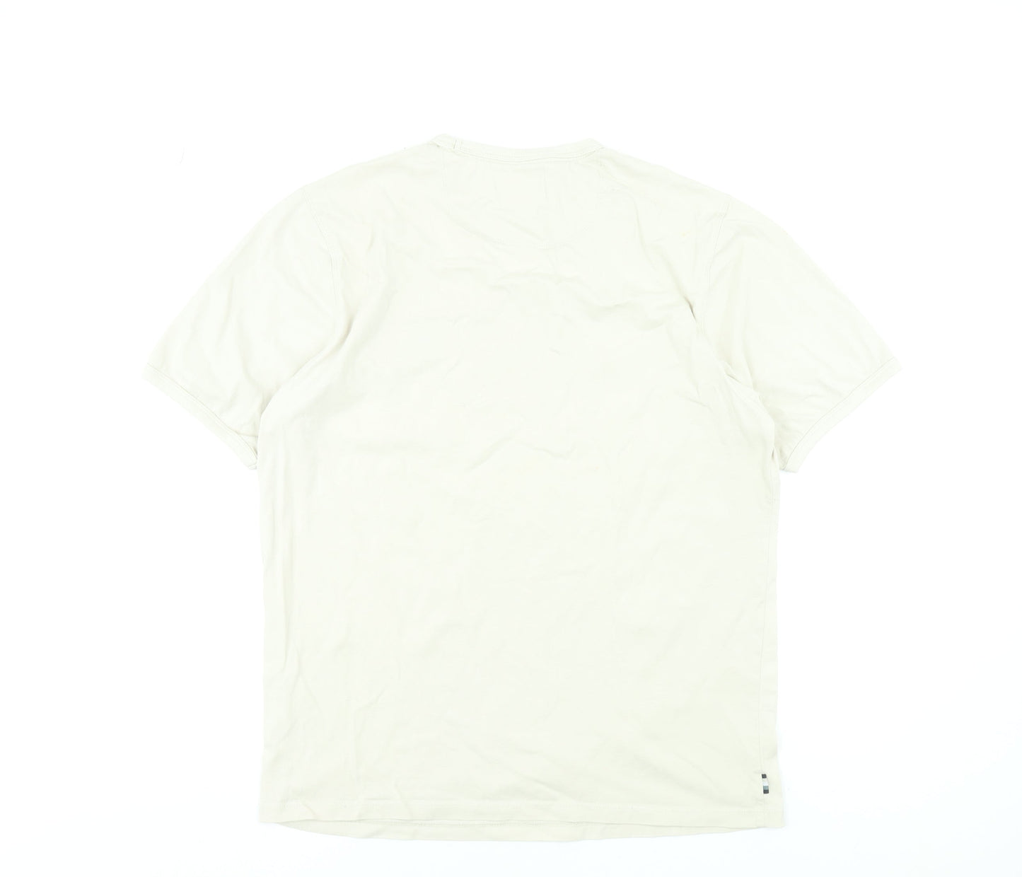Diesel Men's Beige XL Crew Neck Cotton Short Sleeve T-Shirt