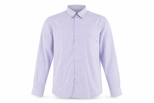 6th Sense Men's Purple Check Long Sleeve Egyptian Cotton Dress Shirt XL