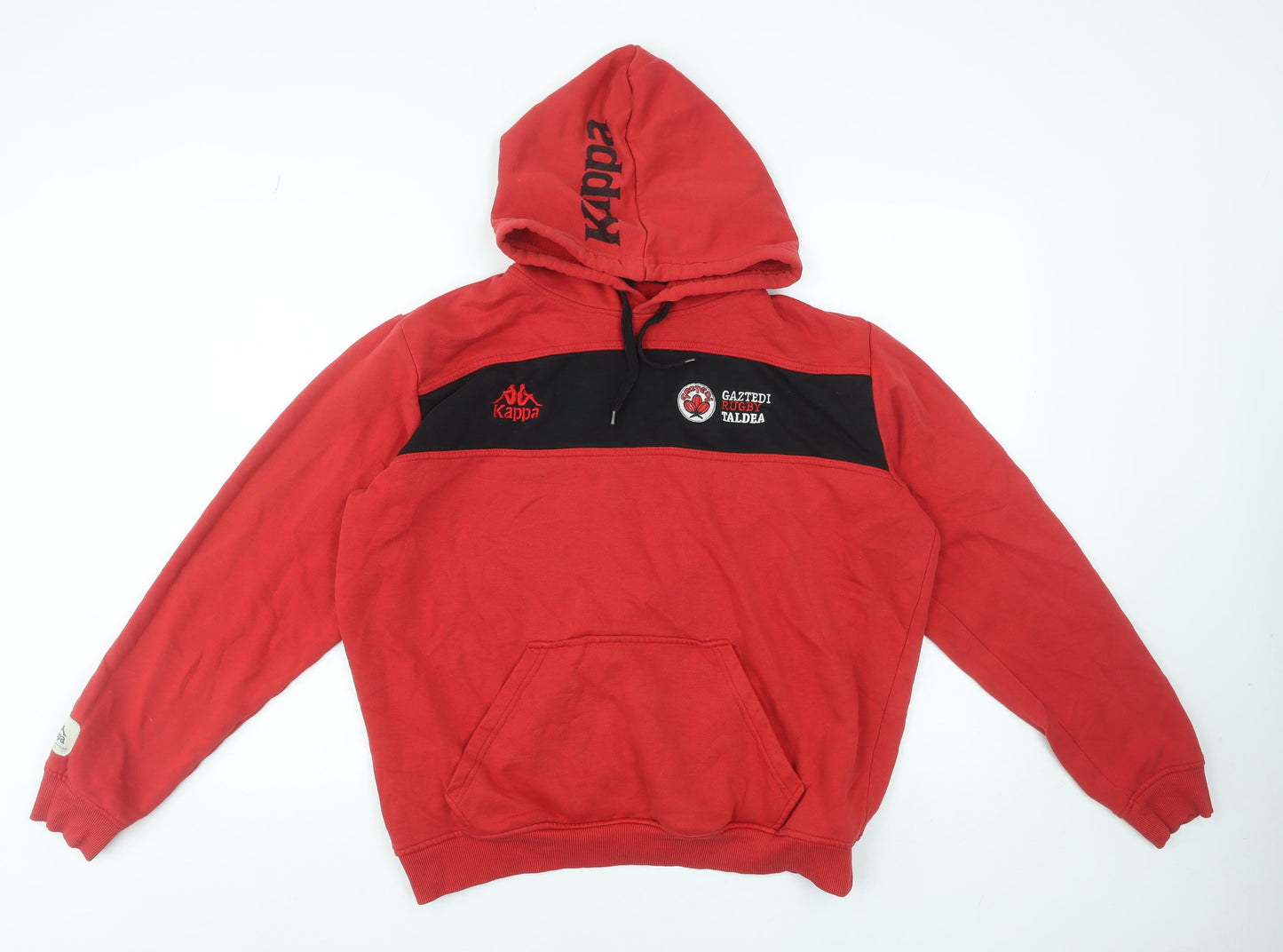 Kappa Mens Red Hoodie XL Cotton Blend Gaztedi Rugby Taldea Pullover