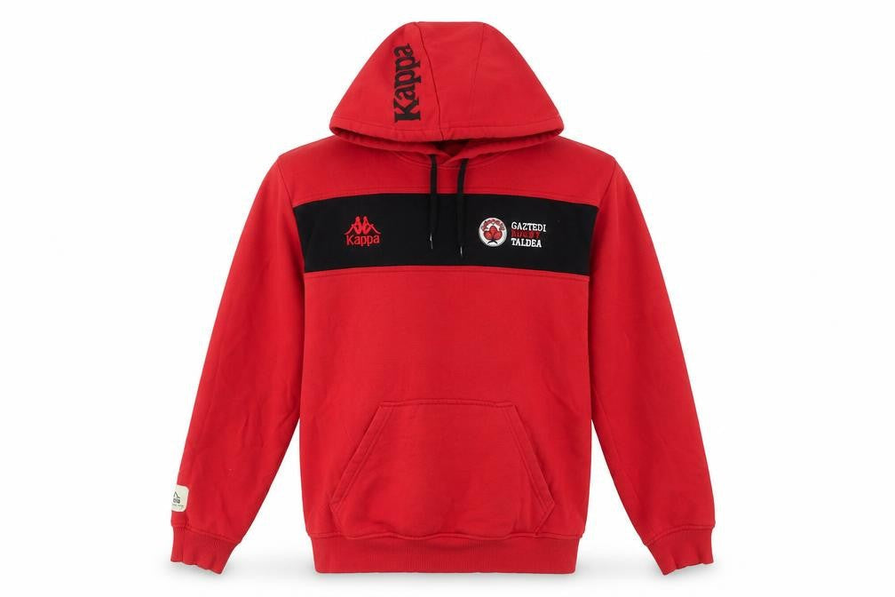 Kappa Mens Red Hoodie XL Cotton Blend Gaztedi Rugby Taldea Pullover