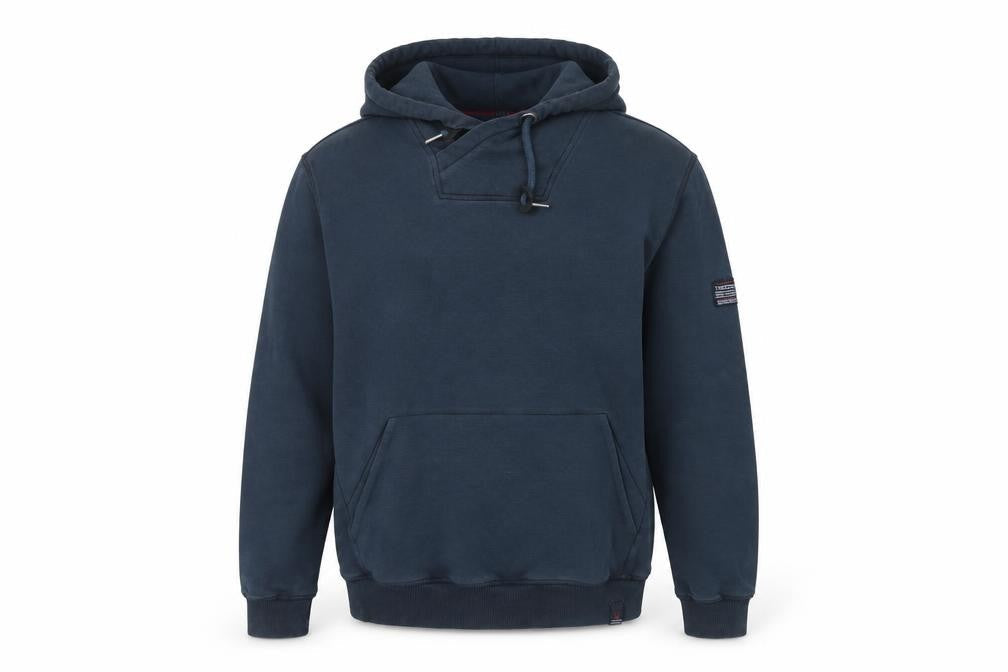 Timezone Men Blue Pullover Hoodie M Regular Fit Cotton Blend