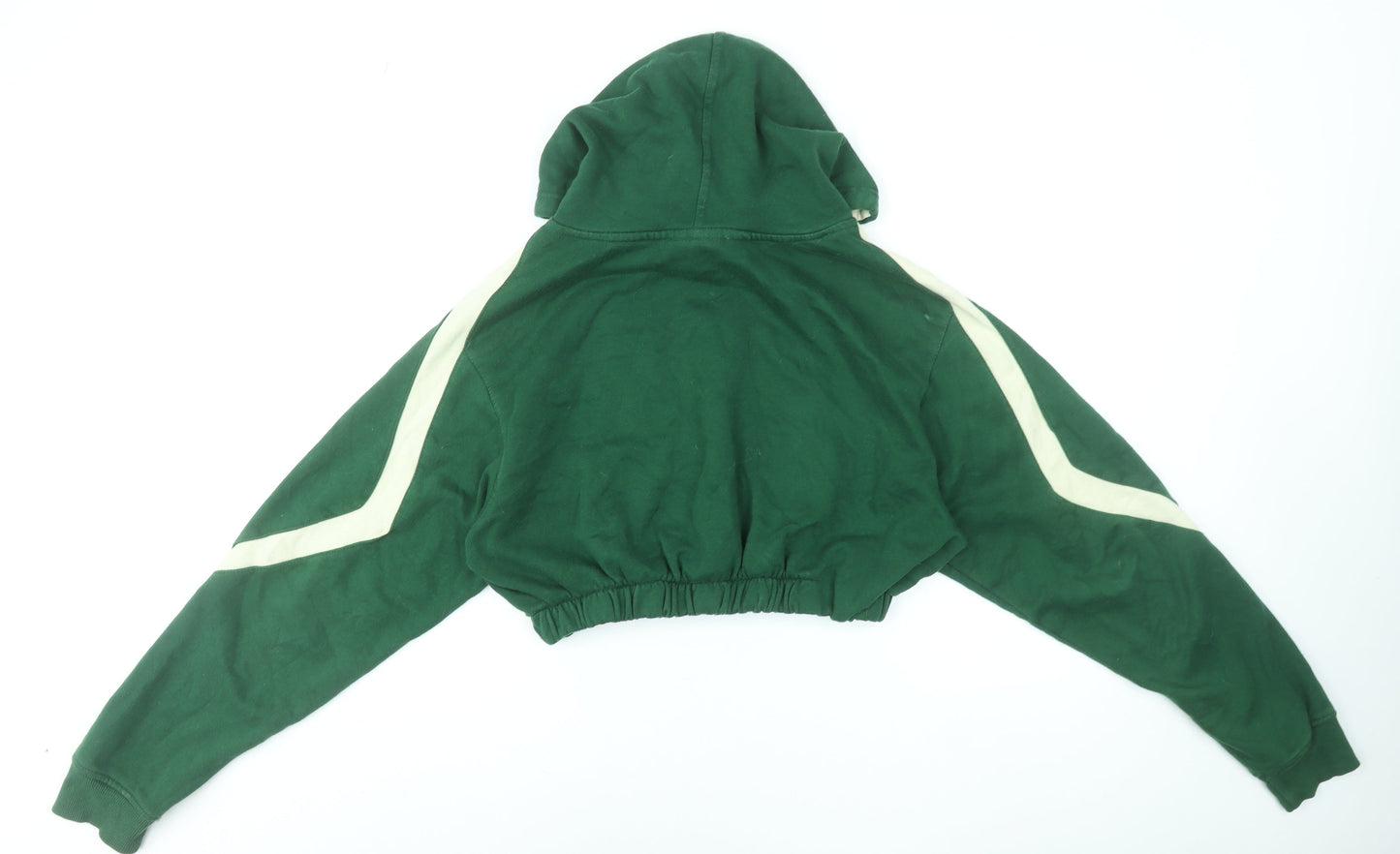 Holloway Womens Green Cropped Hoodie Brewster Basketball Medium