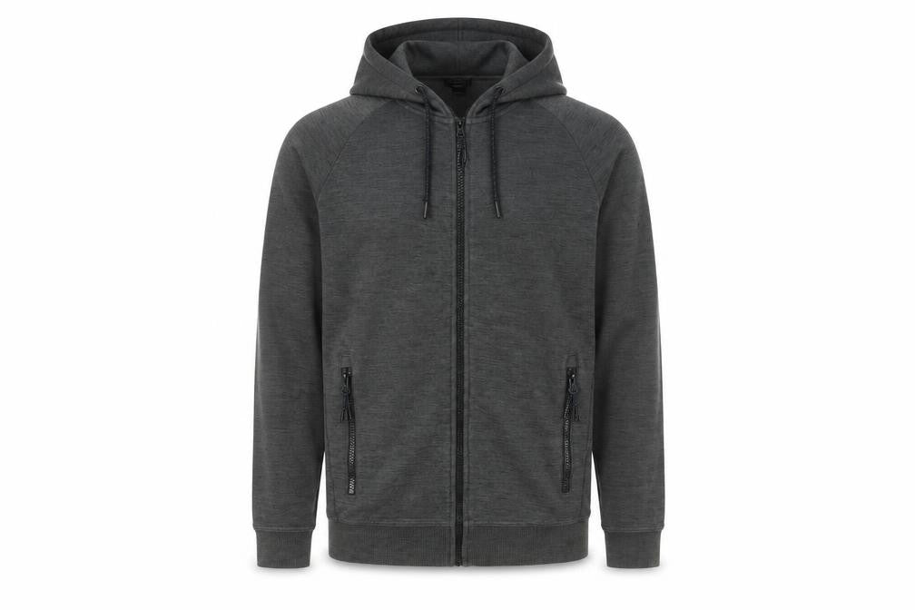 Next Men’s Grey Full Zip Hoodie Size S Lightweight Cotton Blend