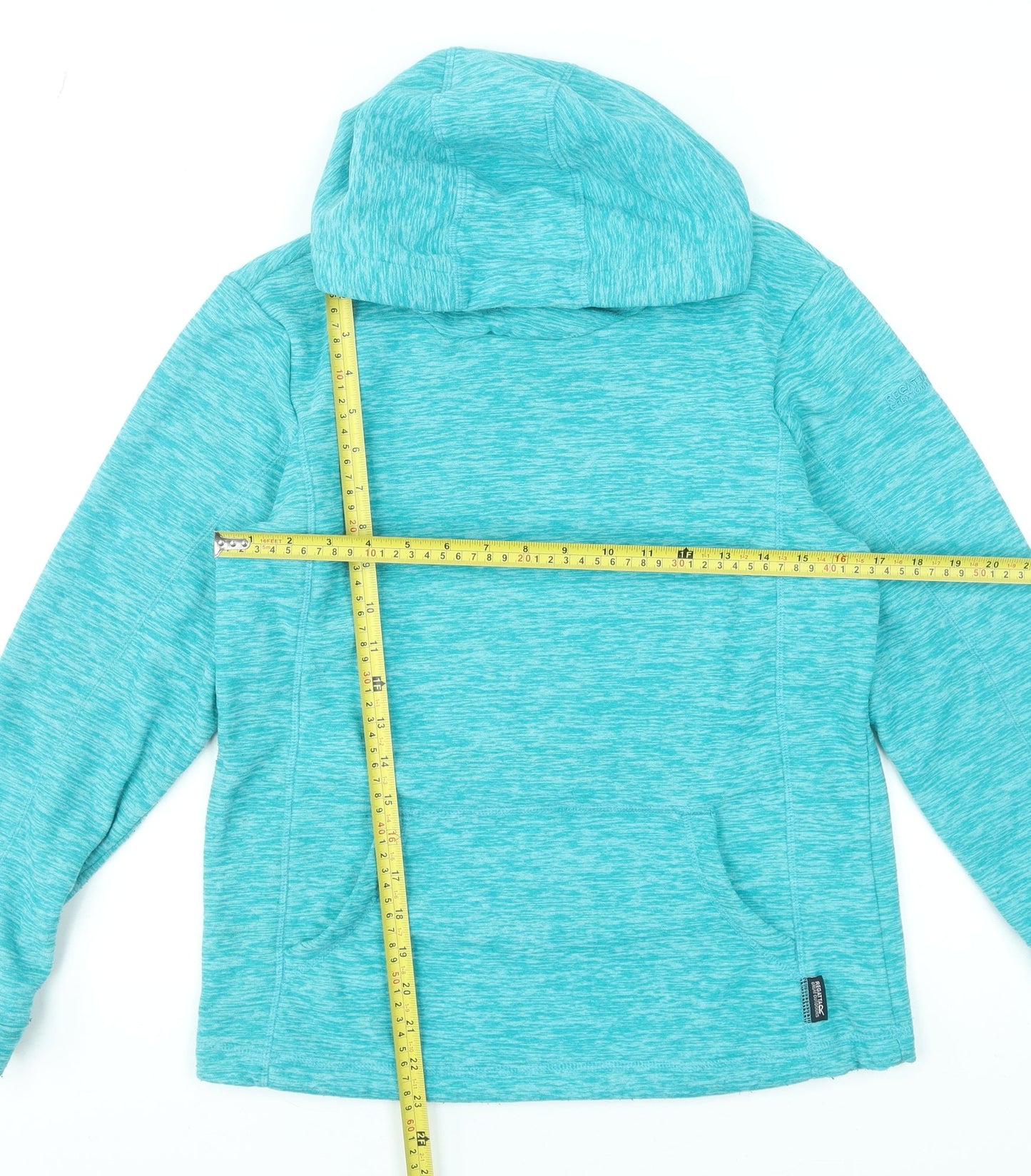 Regatta Girls Blue Hooded Pullover Fleece Hoodie 13-14 Years