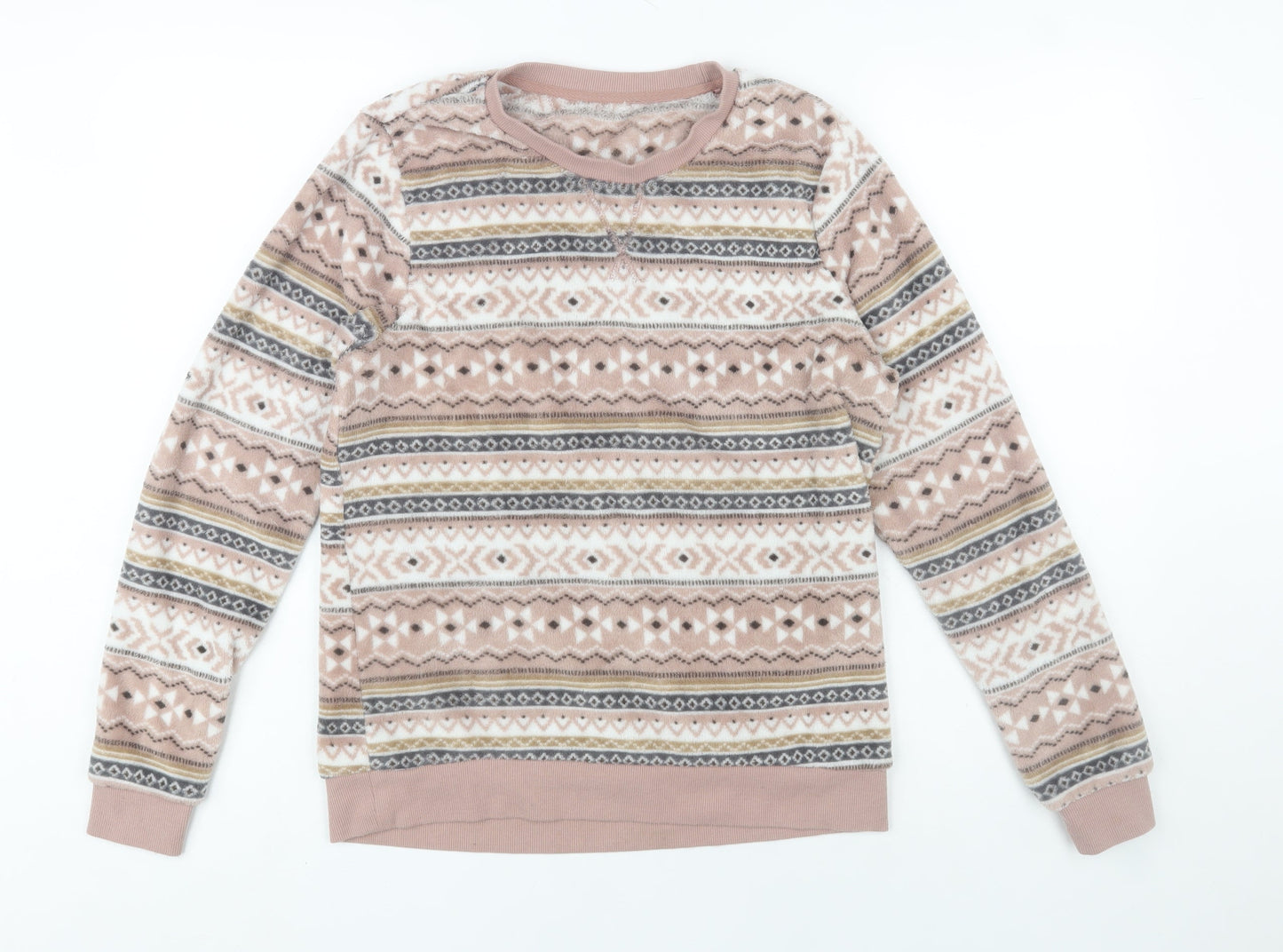 St. Bernard for Dunnes Stores Women's Beige Fair Isle Pullover Sweatshirt Small
