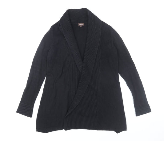 Phase Eight Womens Black Size 12 Long Sleeve Open Cardigan
