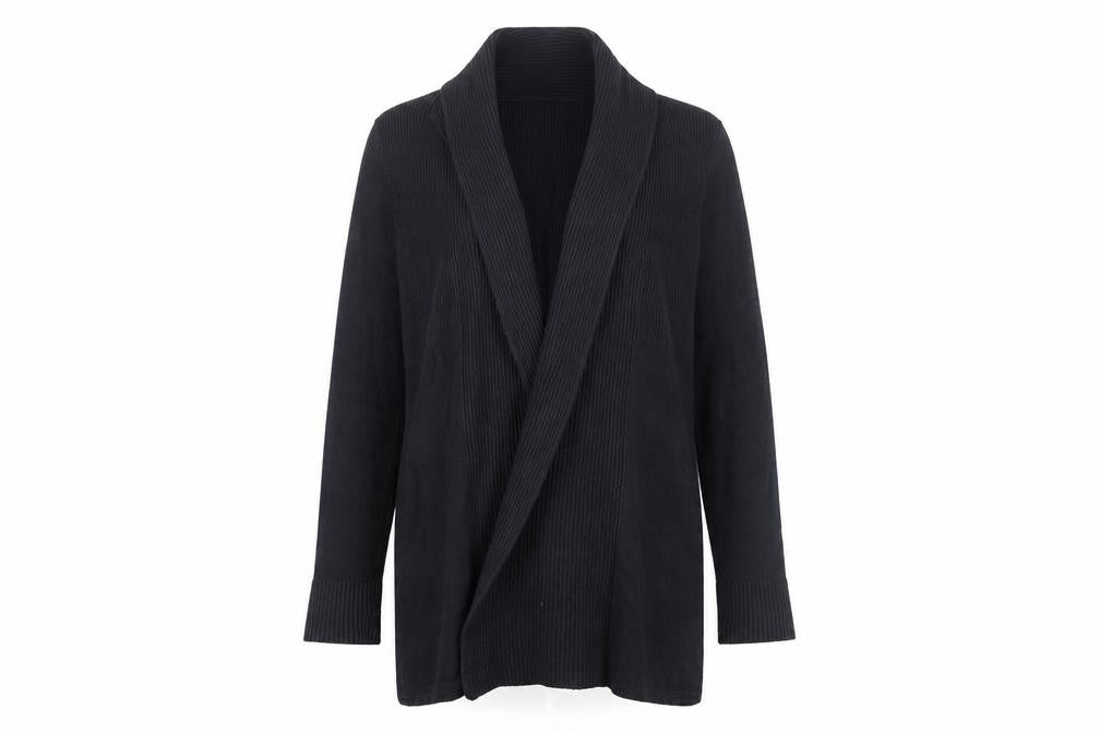 Phase Eight Womens Black Size 12 Long Sleeve Open Cardigan