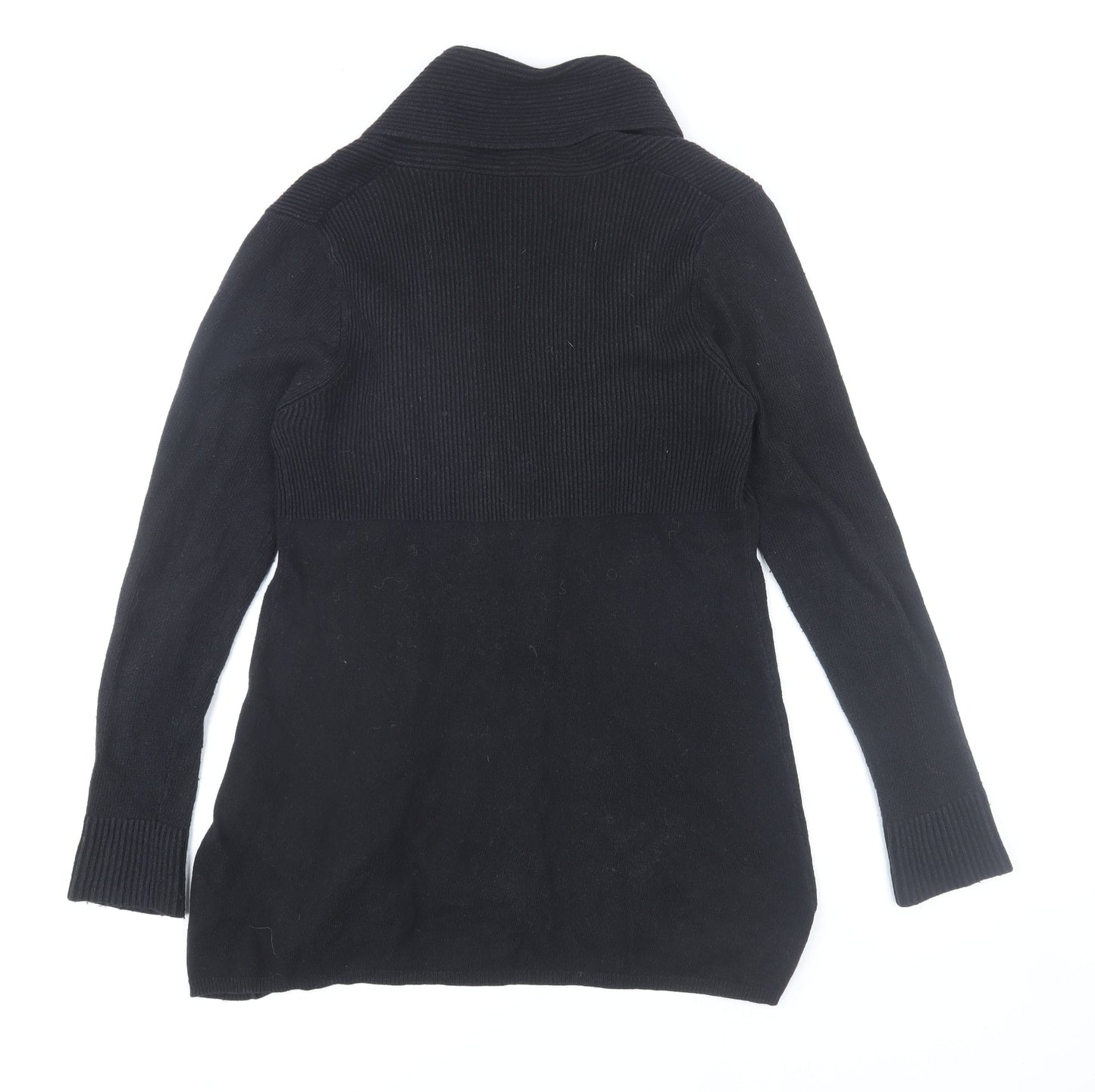 Phase Eight Womens Black Size 12 Long Sleeve Open Cardigan