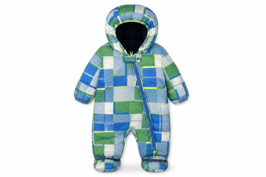 Dare 2b Blue Check Puffer Snowsuit 0-3 Months Unisex Baby Winter Suit