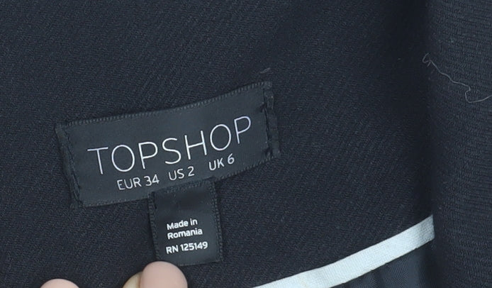 Topshop Women's Black UK 6 Classic Single-Breasted Blazer