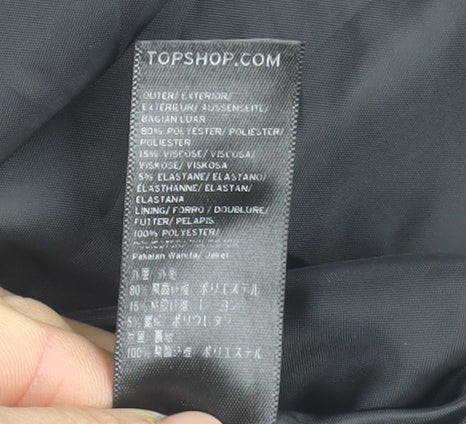 Topshop Women's Black UK 6 Classic Single-Breasted Blazer