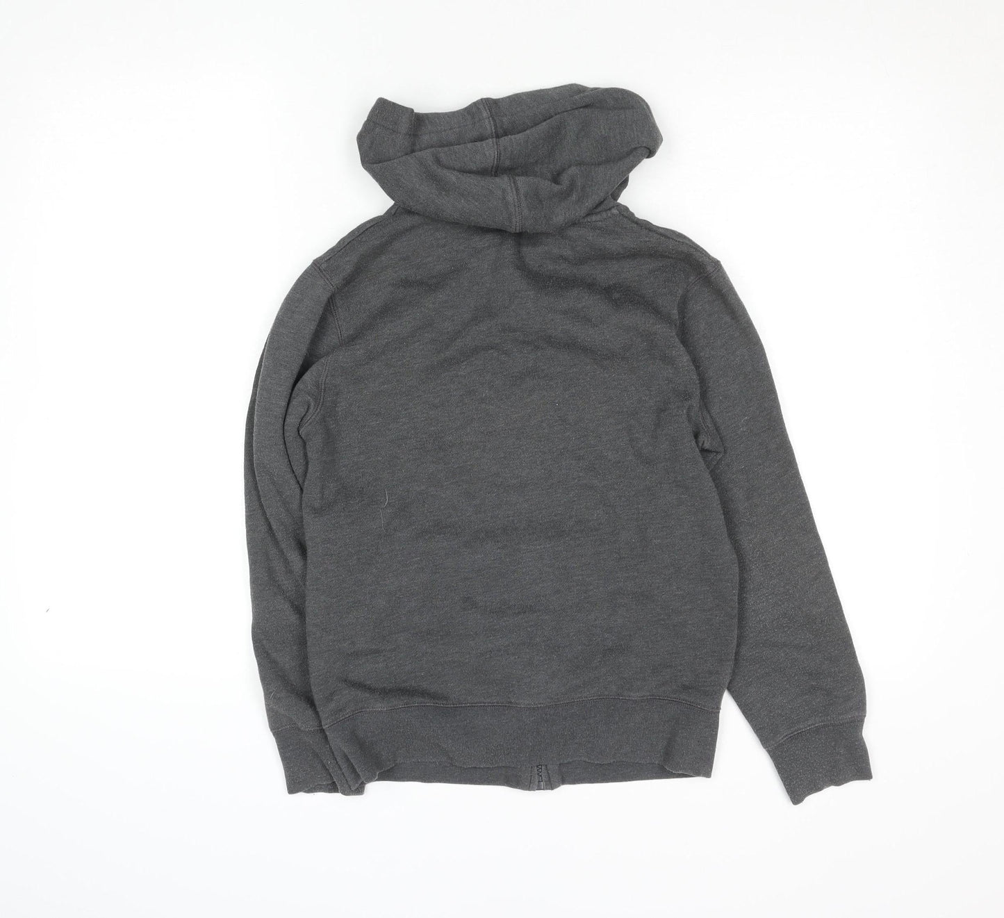 Gap Kids Boys Grey Full Zip Fleece Hoodie 12 Years Logo Hooded Sweatshirt