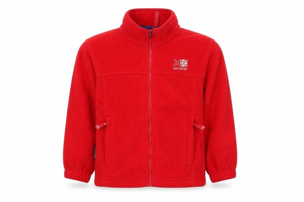 Karrimor Boys Red Full Zip Fleece Sweatshirt 7-8 Years Outdoor Jacket