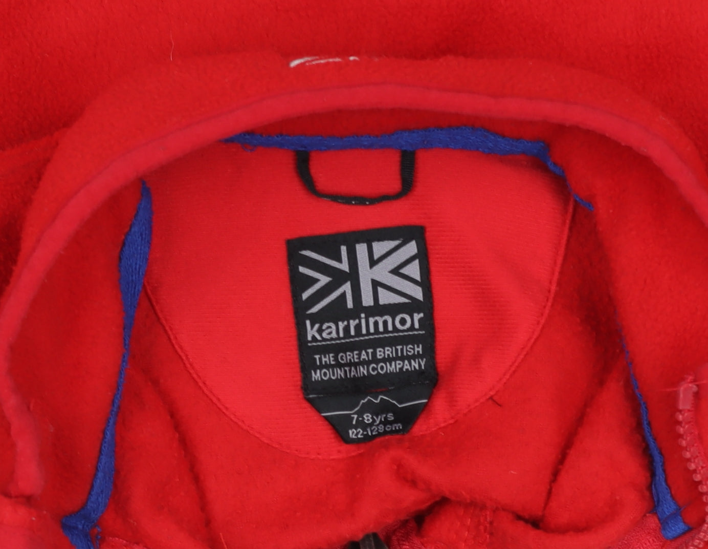 Karrimor Boys Red Full Zip Fleece Sweatshirt 7-8 Years Outdoor Jacket