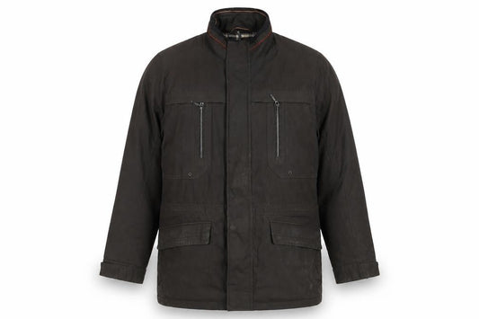 Cabano Men's Brown Cotton Blend Parka Jacket L Outdoor Workwear