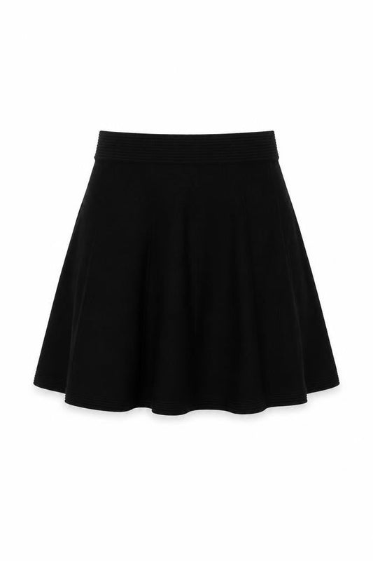 Cynthia Rowley Womens Black A-Line Knit Short Skirt Size S