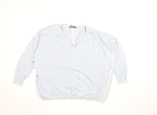 Mint Velvet Womens Blue V-Neck Knit Jumper XL
