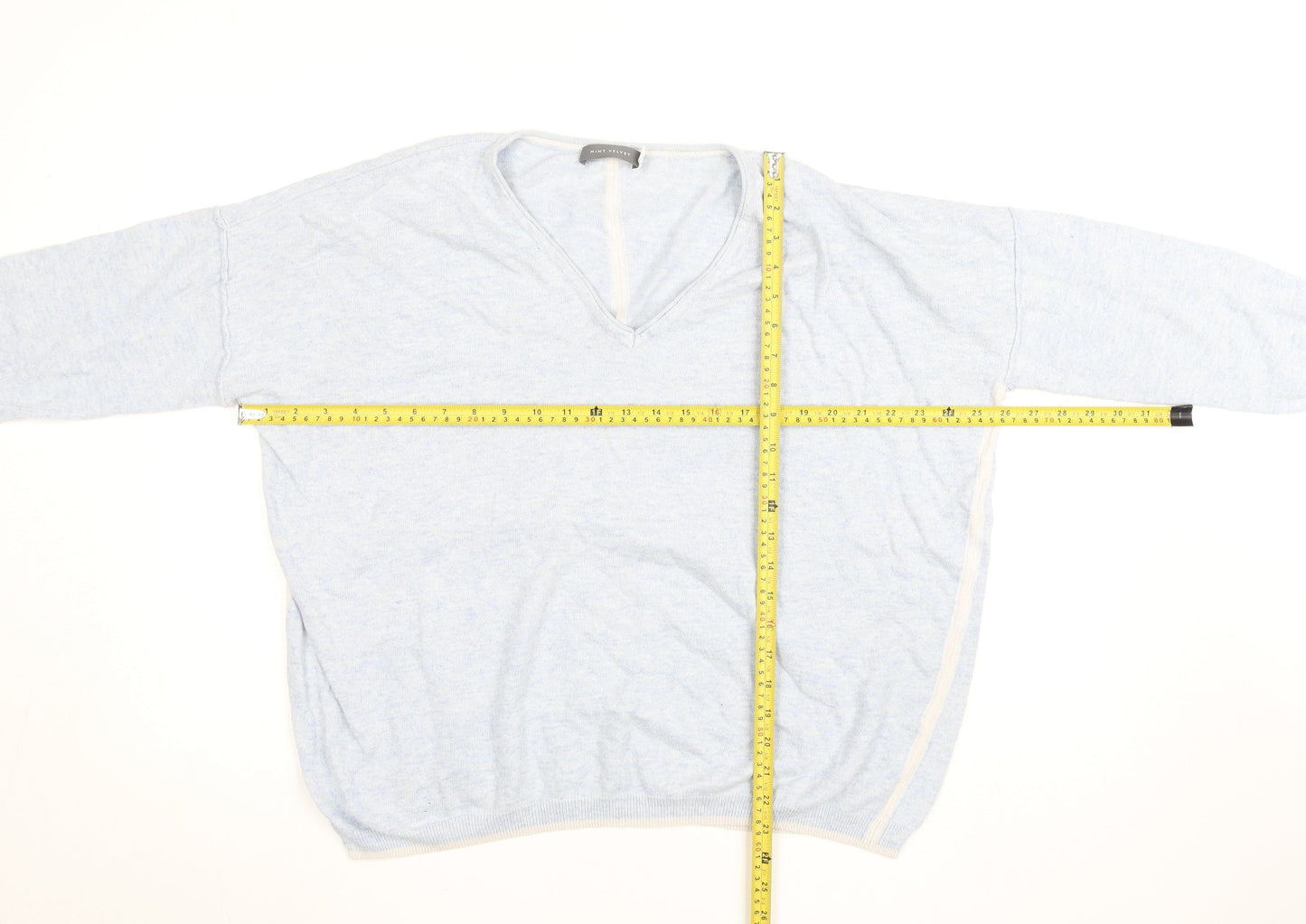 Mint Velvet Womens Blue V-Neck Knit Jumper XL