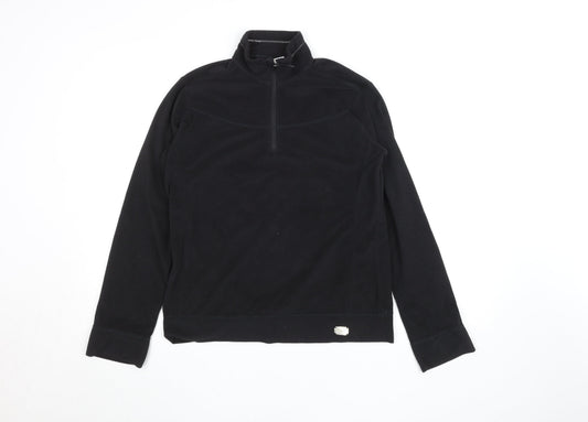 Champion Womens Black Easy Fit Fleece Quarter Zip Top M