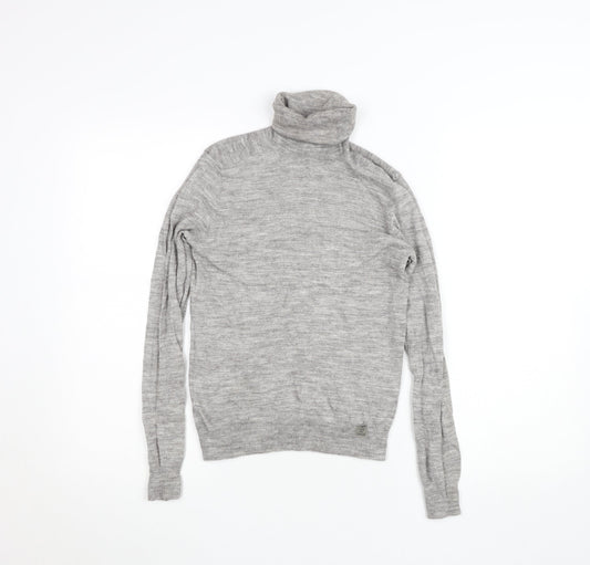 See by Chloé Women's Grey Roll Neck Long Sleeve Knit Jumper Size S