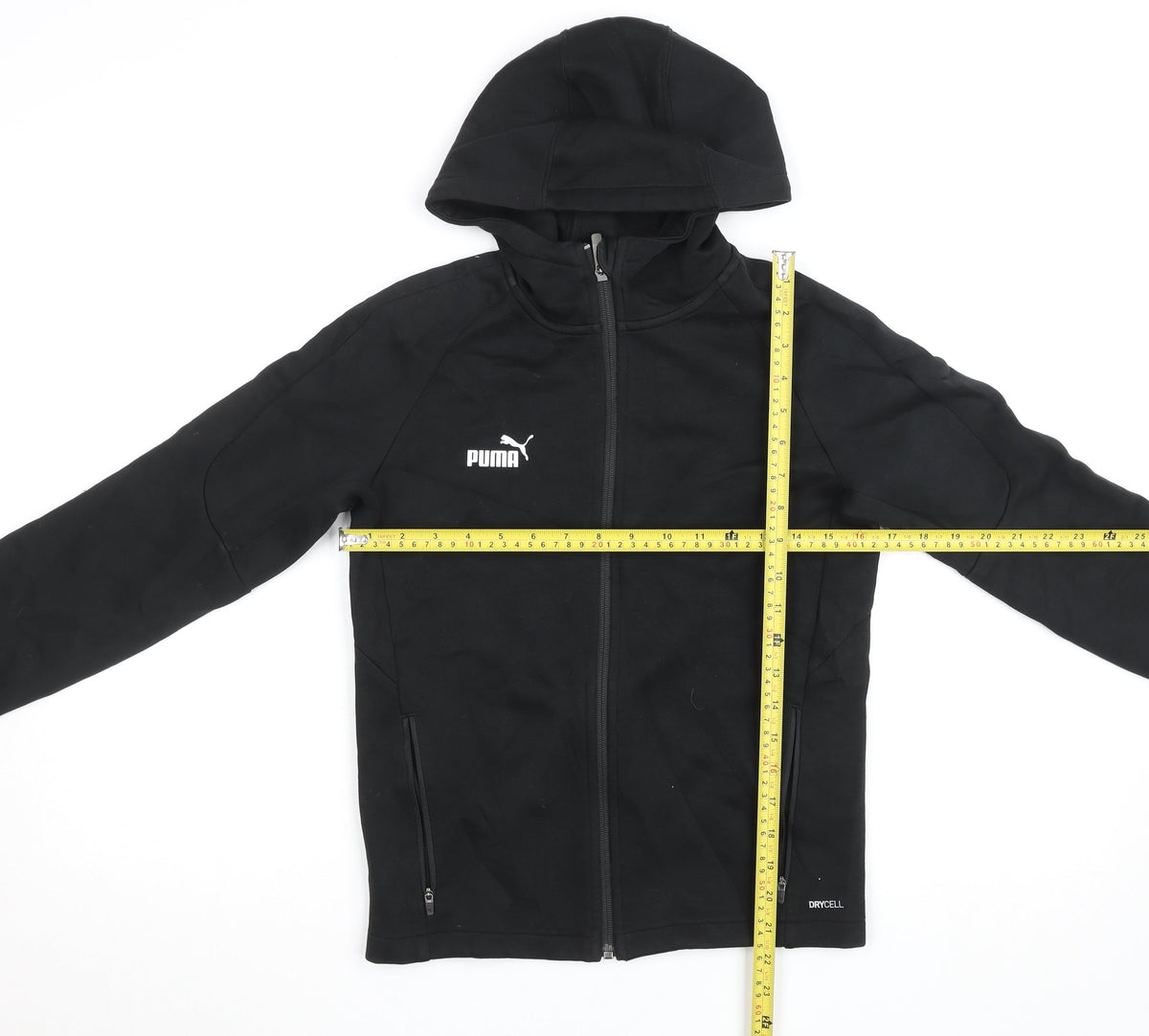 Puma Boys Black 11-12 Years Track Jacket Hooded Full Zip Activewear